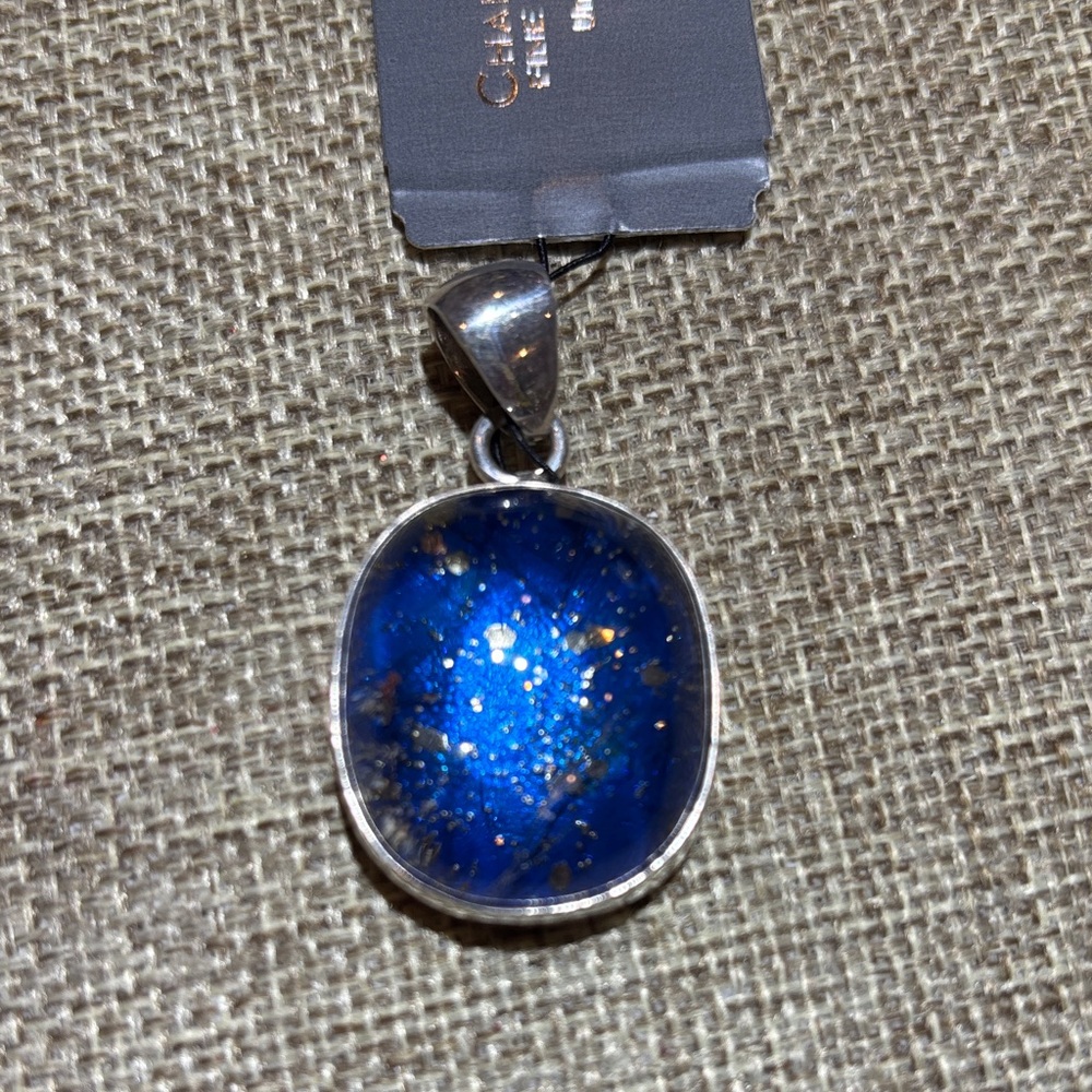Rutilated Quartz Glass Pendant